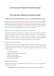 Arrt Exam Nuclear Medicine Prep